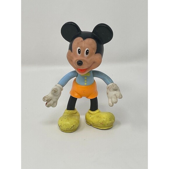 Vintage Mickey Mouse Bendable Poseable Figure 3.5” - Picture 1 of 8